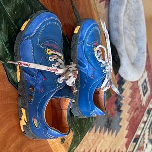 Blue and Yellow Women's Sneakers